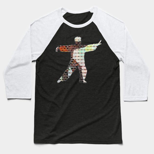 Brick Wall Of Qi Baseball T-Shirt by crunchysqueak